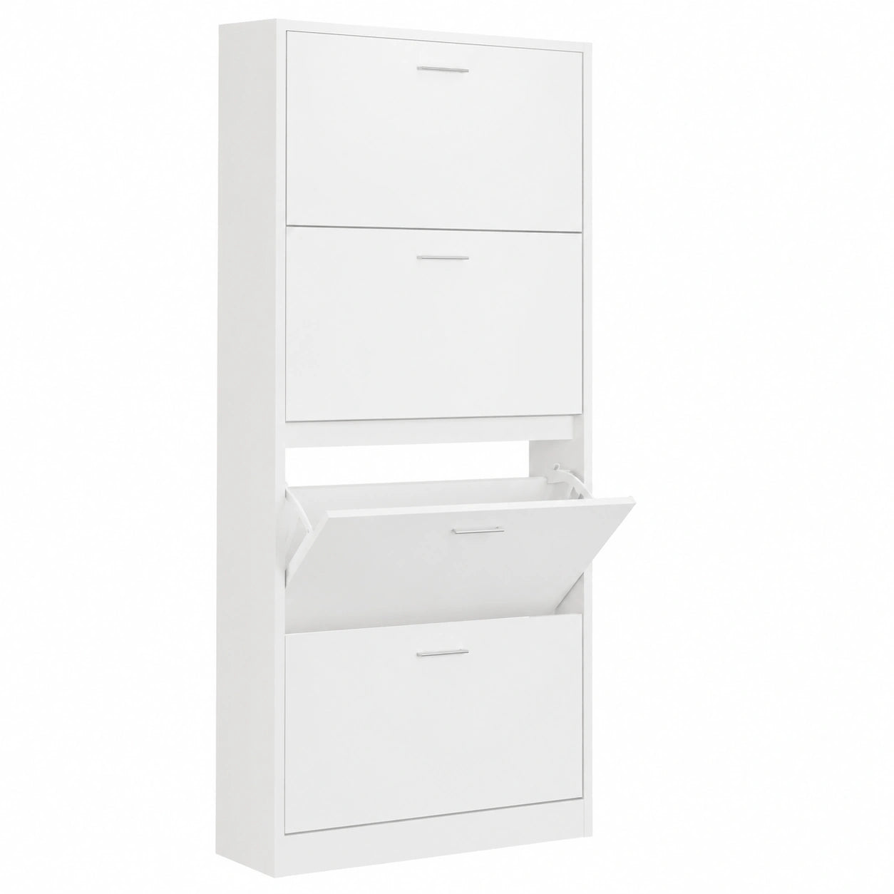 Armoire, avec rangement, avec étagères, coloris blanc, 63 x 24 x 147 cm, pour la chambre