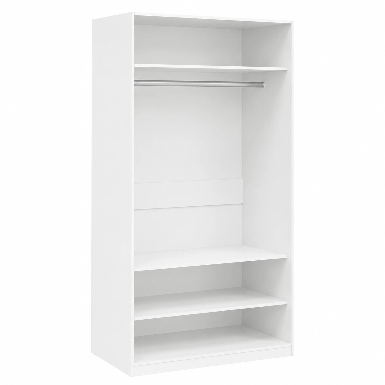 Armoire, avec rangement, coloris blanc, 100 x 50 x 200 cm, pour la chambre