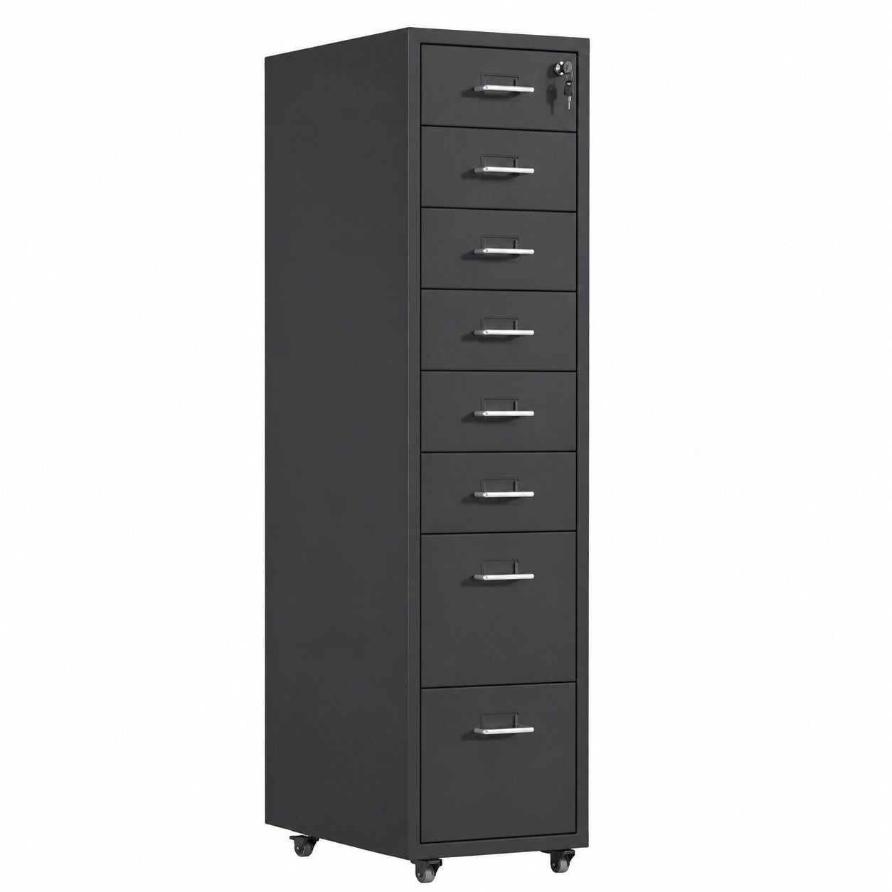 Armoire, en métal, avec rangement, coloris noir, pour la chambre