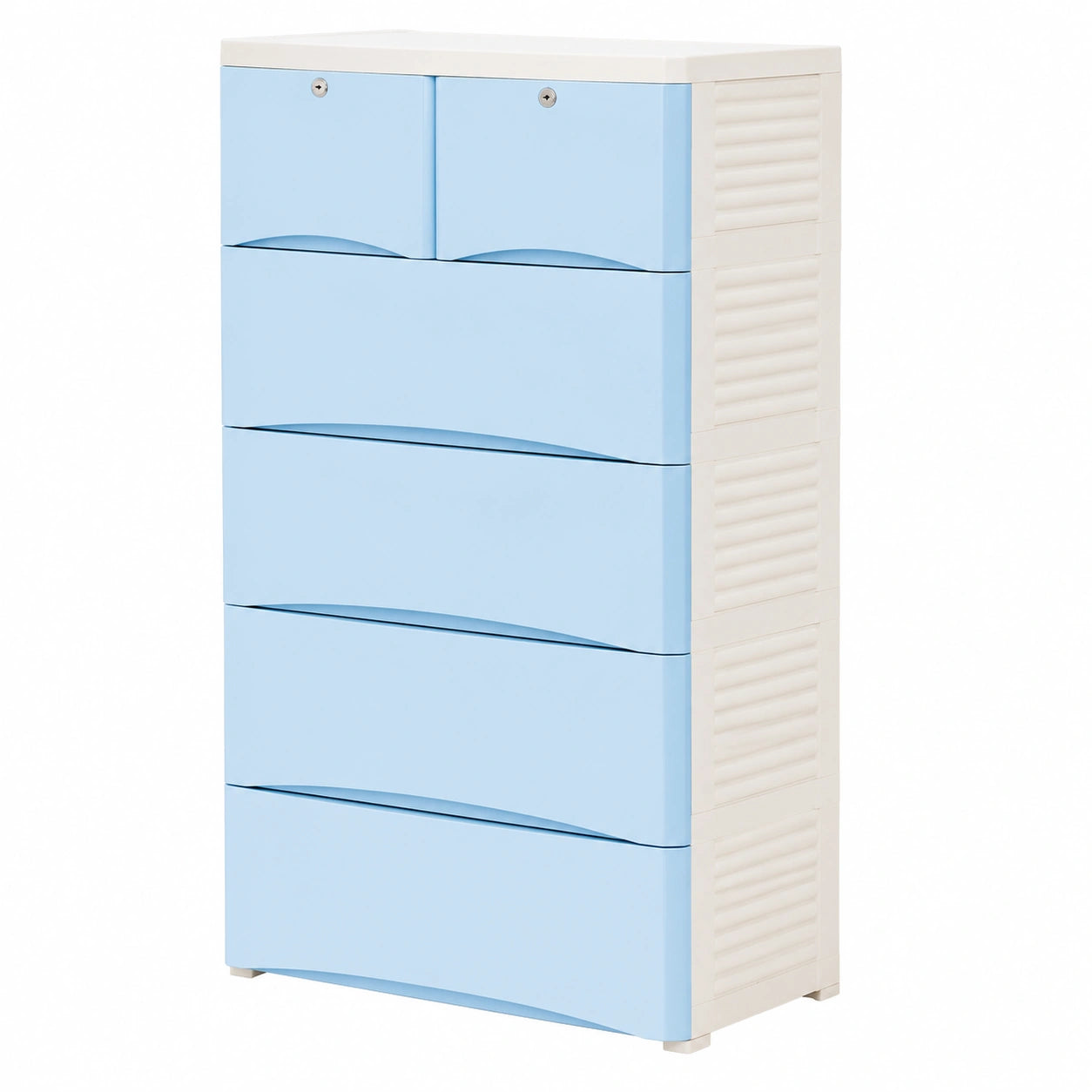 Armoire, avec rangement, coloris bleu, pour la chambre