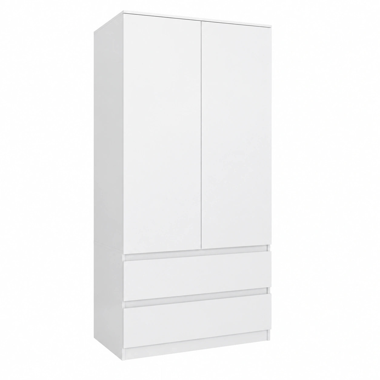 Armoire, avec rangement, avec tiroirs, coloris blanc, 180 x 90 x 50 cm, pour la chambre