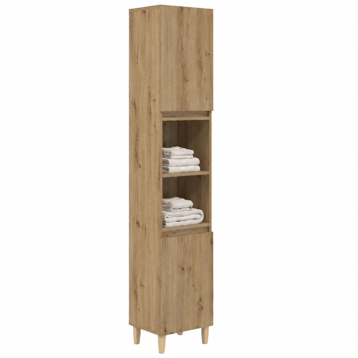 Armoire, avec rangement, en chêne, 30 x 30 x 190 cm, pour la chambre