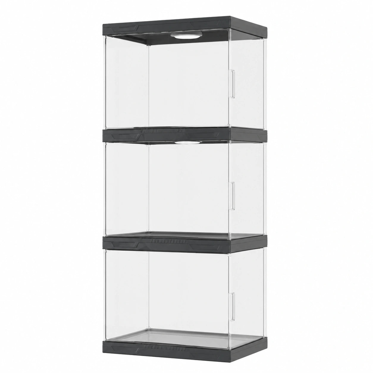 Armoire, avec étagères, coloris transparent, pour la chambre