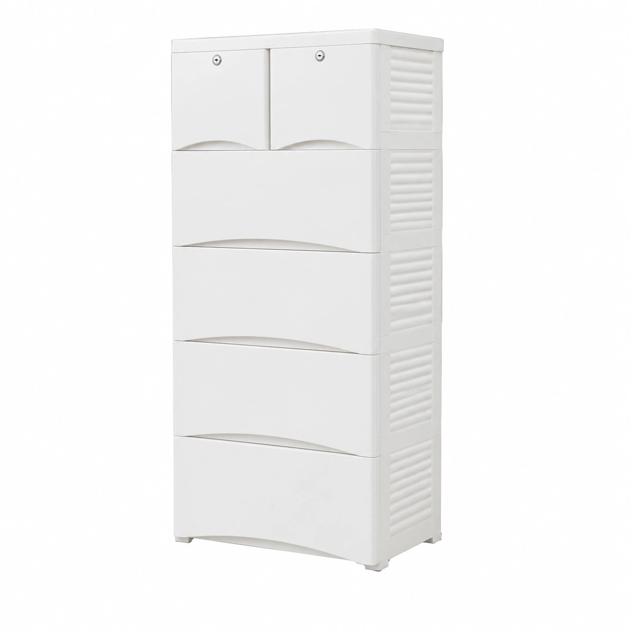 Armoire, avec rangement, avec tiroirs, coloris beige, pour la chambre
