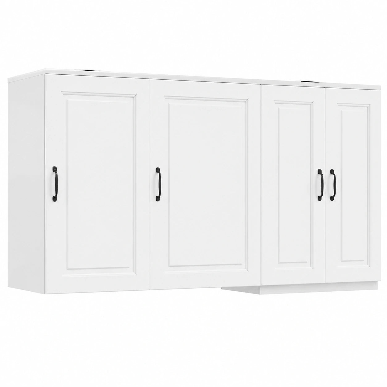 Armoire, avec rangement, avec étagères, avec portes, coloris blanc, 50 x 31 x 80 cm, pour la chambre