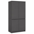 Armoire, avec portes, coloris gris et graphite, 90 x 51 x 180 cm, pour la chambre