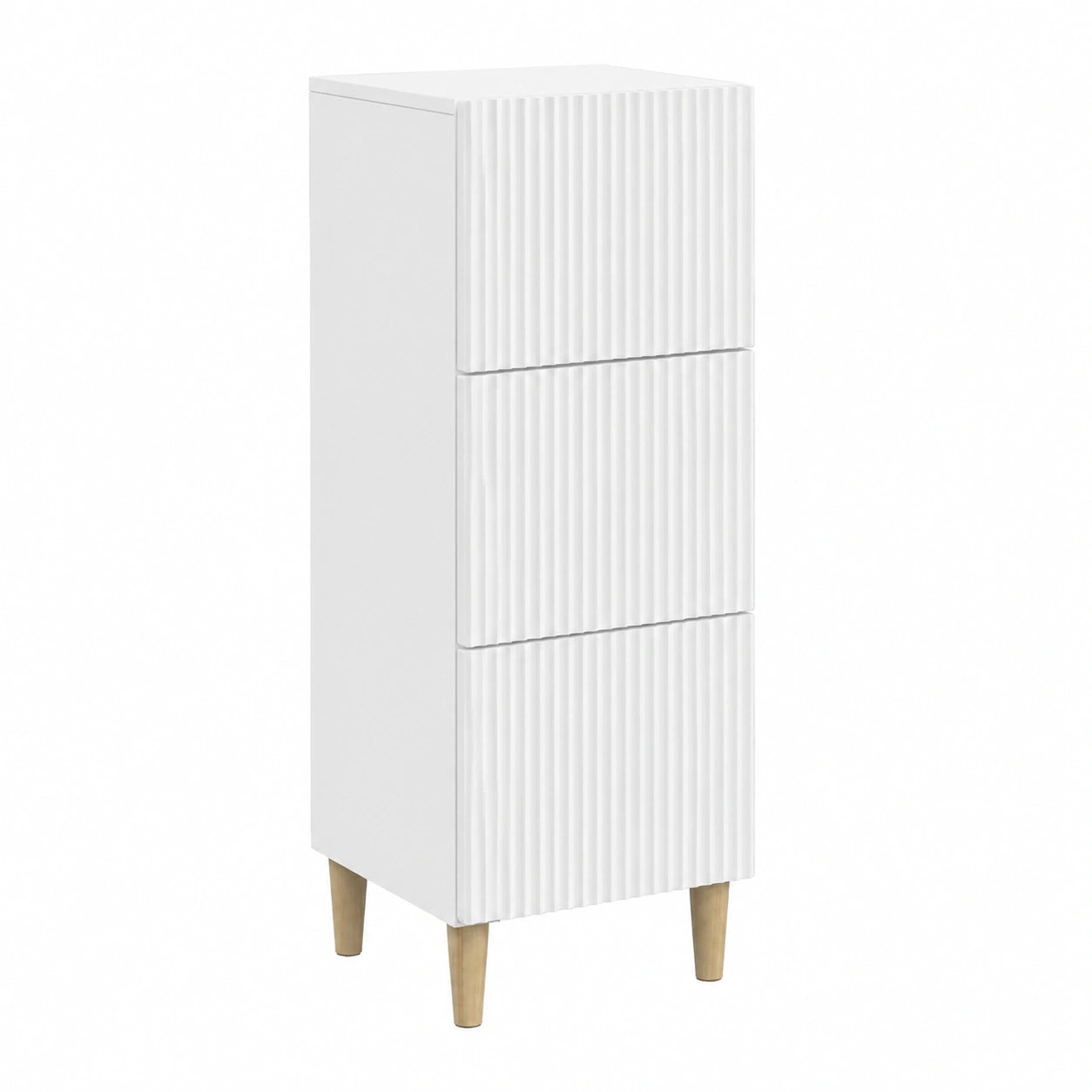 Armoire, avec tiroirs, coloris blanc, 33 x 34,5 x 90 cm, pour la chambre