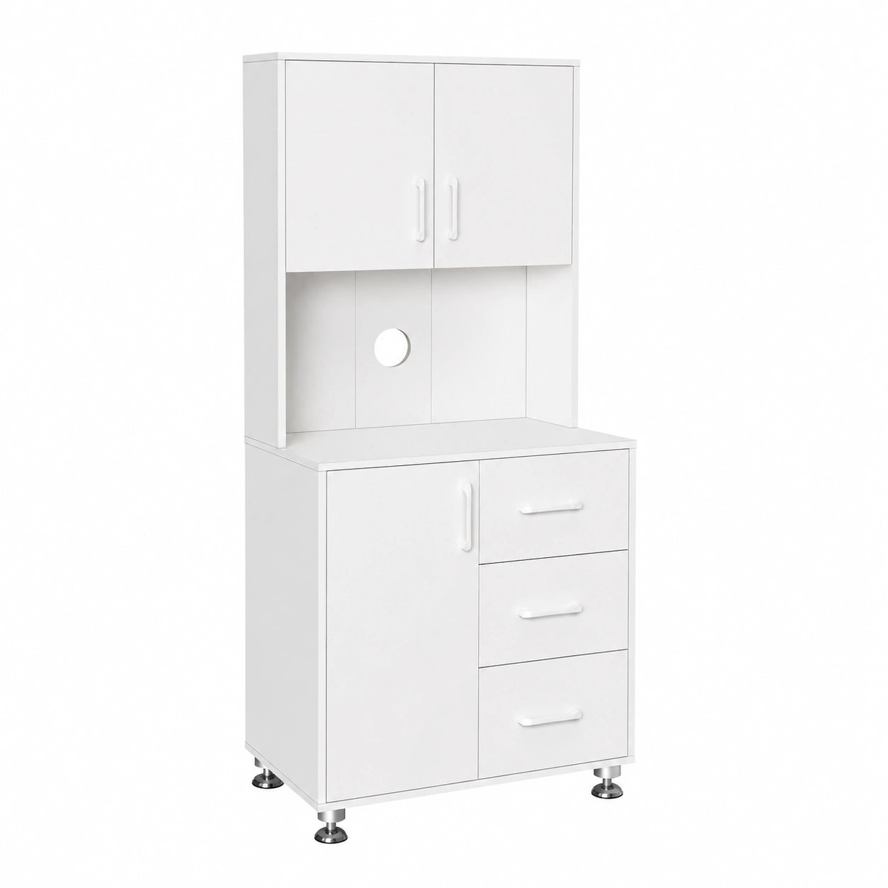 Armoire, avec rangement, avec tiroirs, avec portes, coloris blanc, 60 x 40 x 160 cm, pour la chambre