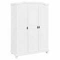 Armoire, avec portes, coloris blanc, pour la chambre
