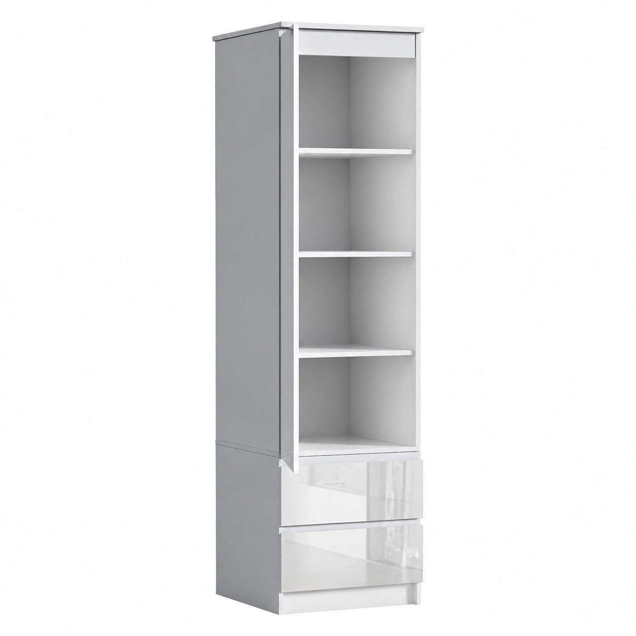 Armoire, avec rangement, avec tiroirs, avec portes, coloris blanc, pour la chambre