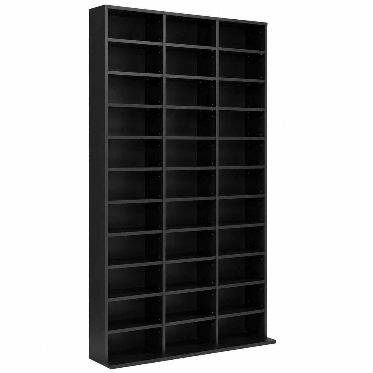 Bureau, réglable, avec rangement, avec étagères, 102 x 23,5 x 195 cm, coloris noir, pour l’espace de travail