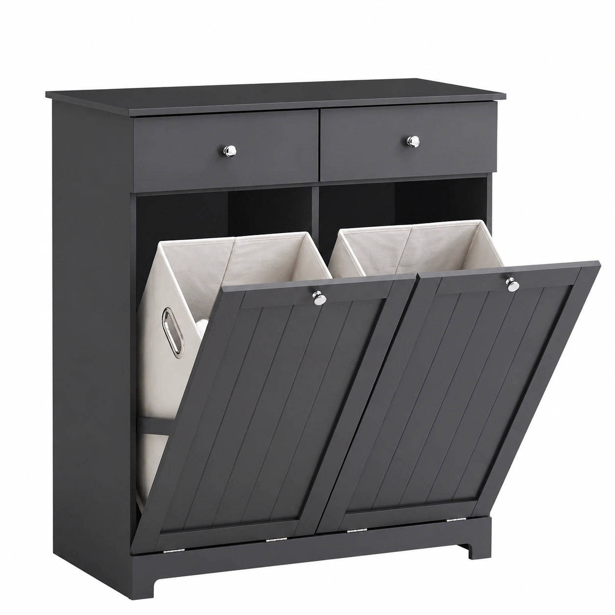 Armoire, avec tiroirs, coloris gris, pour la chambre