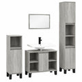 Armoire, avec rangement, 3 pièces, coloris gris, pour la chambre