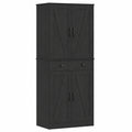 Armoire, réglable, avec rangement, avec tiroirs, coloris noir, pour la chambre